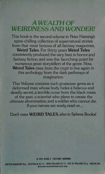 More Weird Tales Peter Haining-back-small