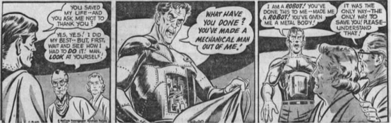 Superman comic strip, Dec. 20, 1958 Metallo