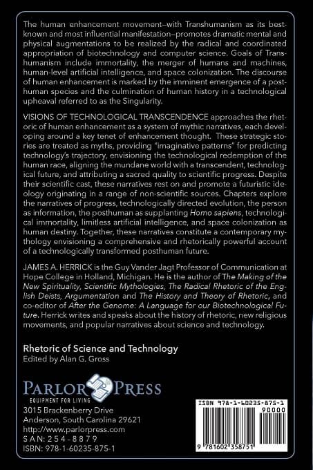 Visions of Technological Transcendence Human Enhancement and the Rhetoric of the Future-back-small