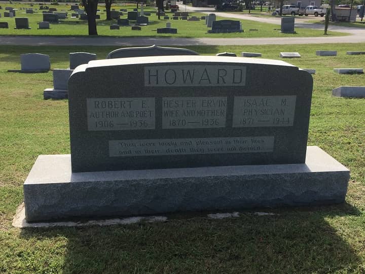 Howard Days 2019 Robert E Howard grave stone-small