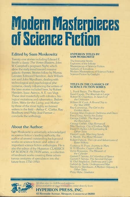 Modern Masterpieces of Science Fiction-back-small