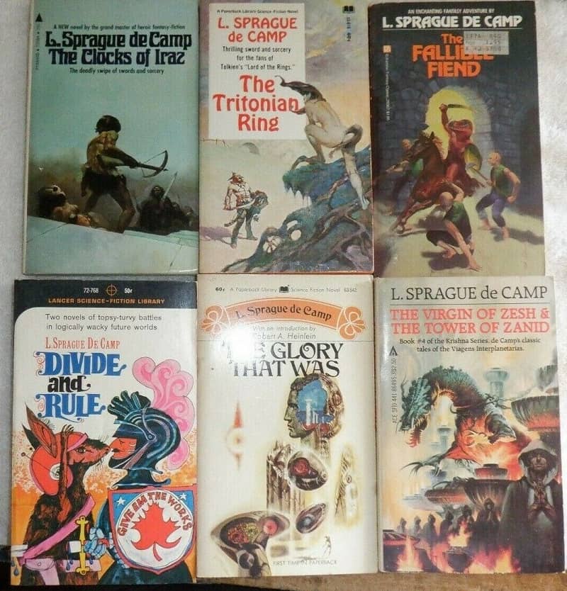 L Sprague de Camp vintage paperback lot 7-small