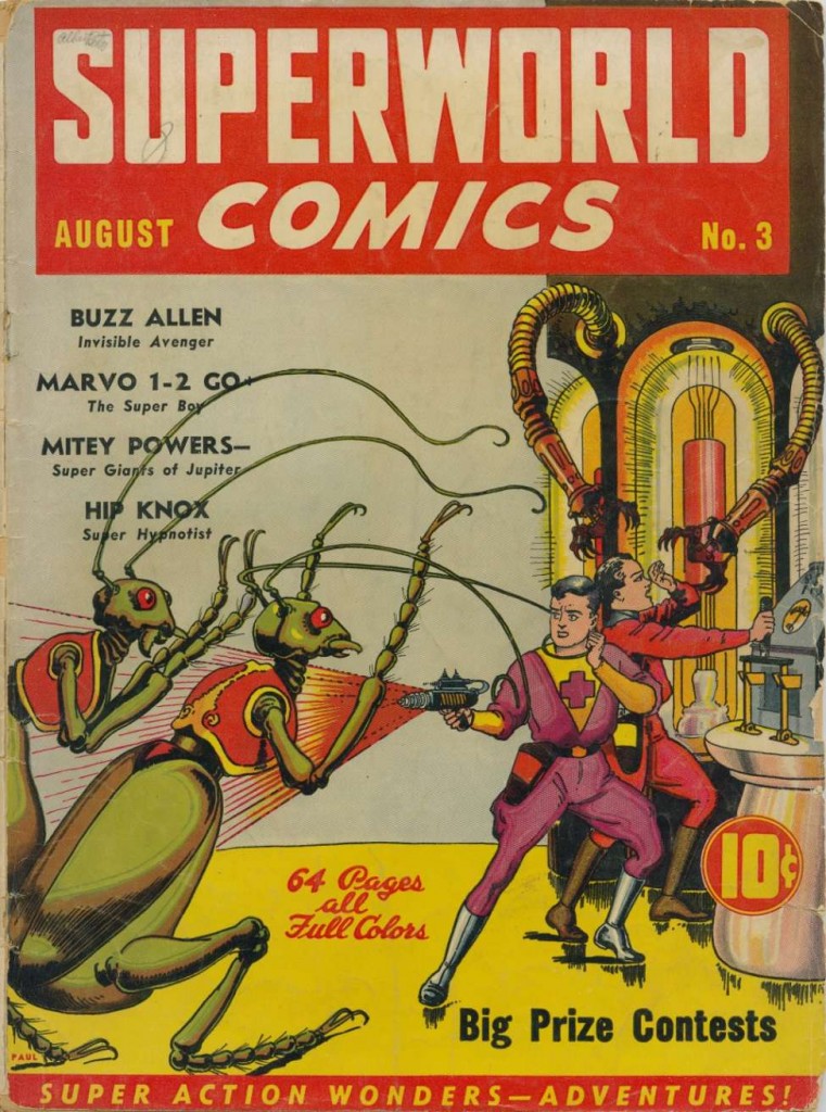 Superworld Comics #3, Aug 1940 cover art by Frank R. Paul