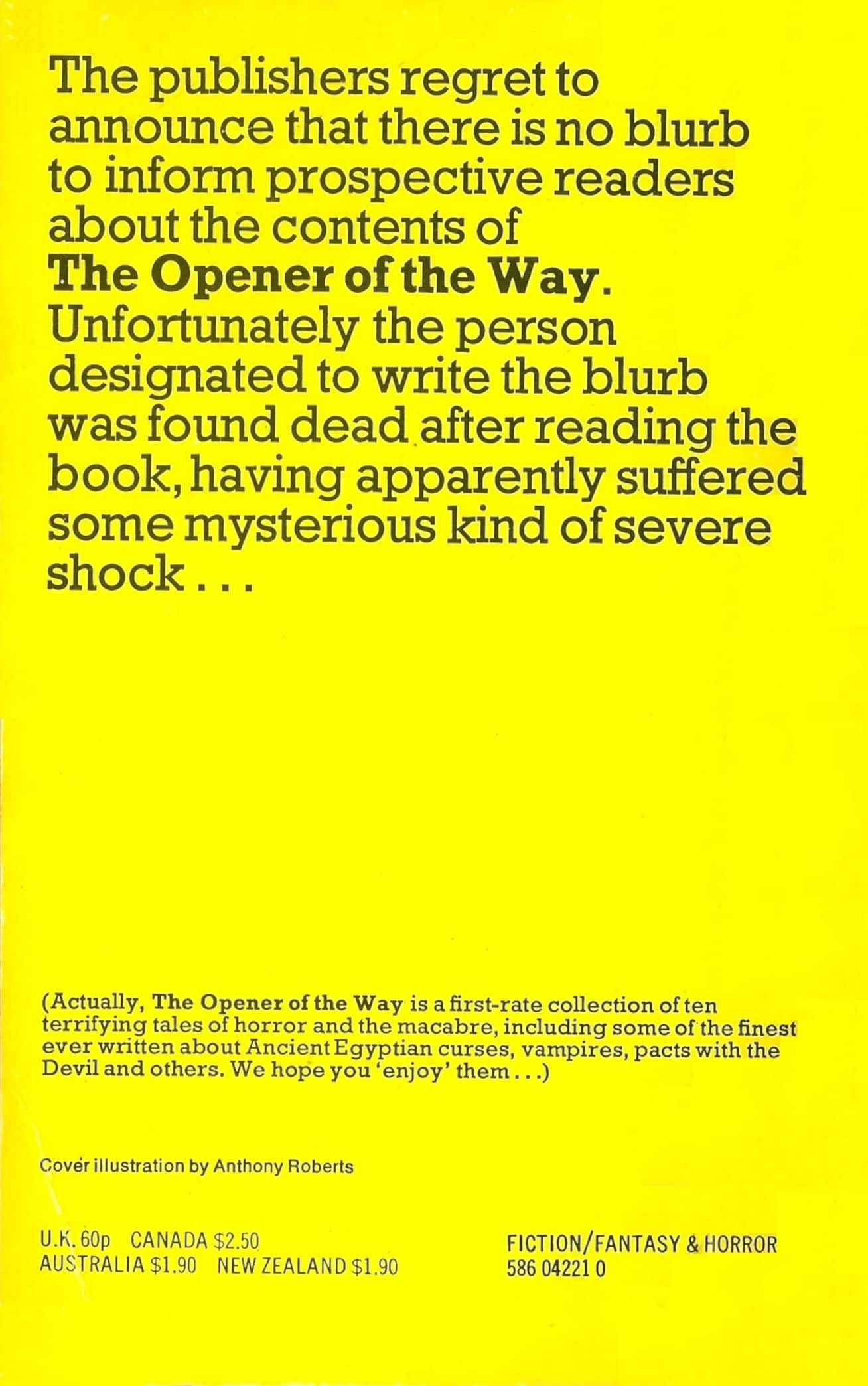 Vintage Treasures: The Opener of the Way by Robert Bloch – Black Gate