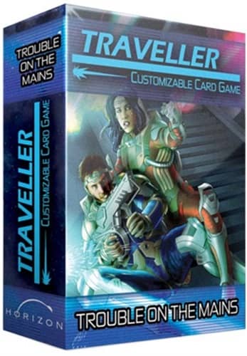 Far Future Traveller CCG Expansion Pack Trouble on The Mains-small