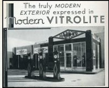 Diamond service station in modern vitrolite