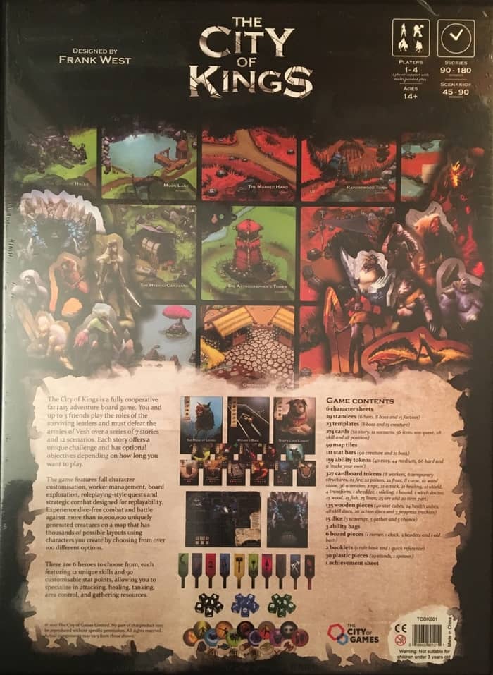 The City of Kings board game-back-small