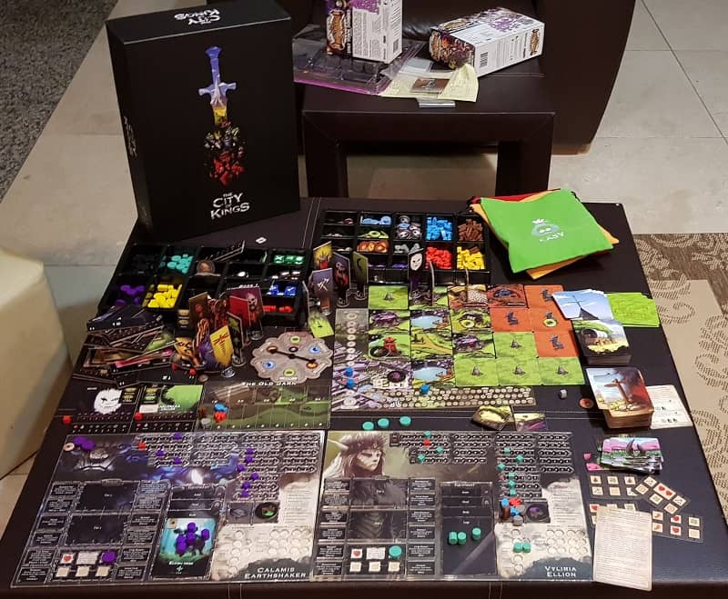 The City of Kings board game contents-small