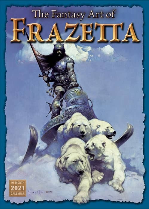 2021 The Fantasy Art of Frazetta 16-Month Wall Calendar-small