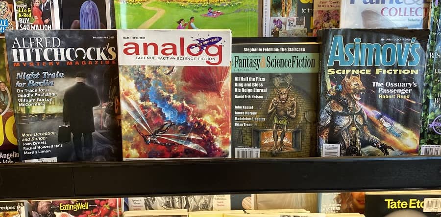 Barnes and Noble science fiction magazine rack September October 2020-small