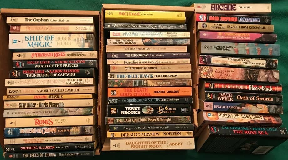 Vintage Fantasy Paperbacks, Lot of 45 by Various Authors, Most 1960s 1970s 1980s-small